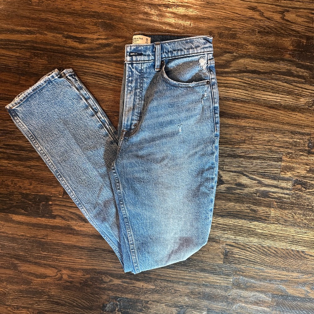 Abercrombie & Fitch Classic Blue Straight Leg Jeans